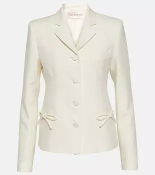 Жакет из крепа от кутюр Valentino, белый