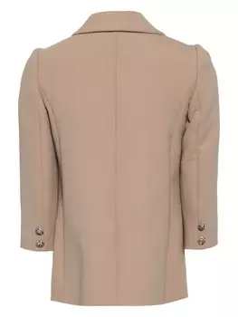 Жакет из натуральной шерсти с декорированными пуговицами Dolce & Gabbana, коричневый