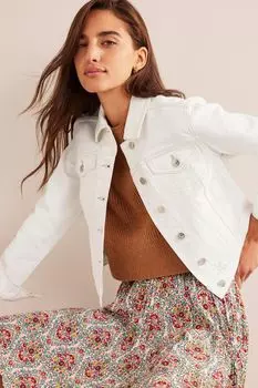 Жакет из плотного денима Boden, белый