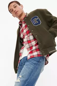 Жакет из шерсти Gap, зеленый