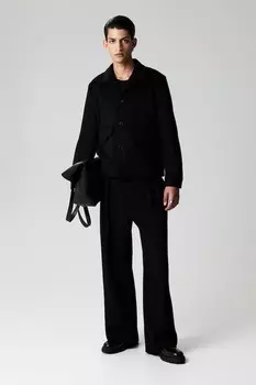 Жакет из смесовой шерсти H&M, черный