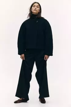 Жакет из смесовой шерсти. H&M, черный