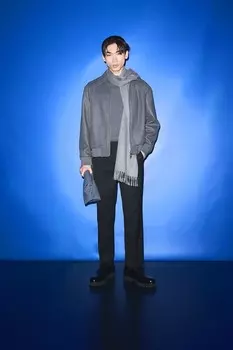 Жакет из смесовой шерсти H&M, серый