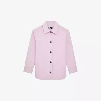 Жакет из смесовой шерсти на пуговицах The Kooples, розовый