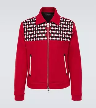 Жакет из смесовой шерсти с вышивкой Amiri, красный