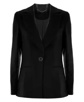 Жакет из смесовой вискозы с металлической пуговицей Kocca, черный