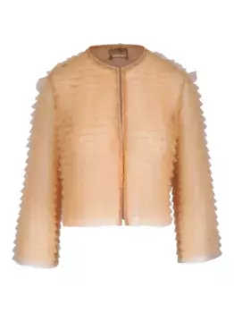 Жакет из тюля со сборками Akris, нейтральный