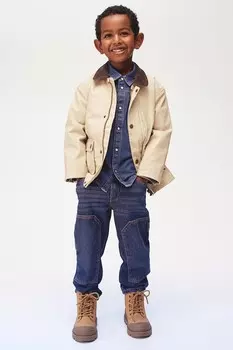 Жакет из вощеного твила H&M, бежевый