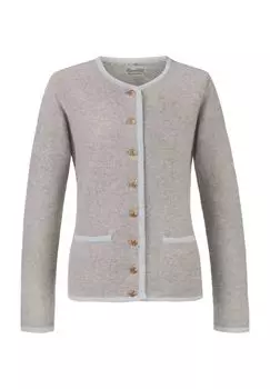 Жакет Каро, планка на пуговицах, карман с кантом, женский STOCKERPOINT, цвет Grau Hellblau