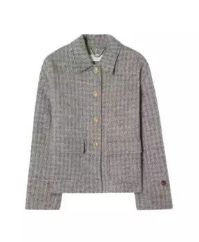 Жакет «Клык» с золотыми пуговицами Busnel, серый