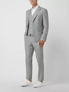 Жакет на двух пуговицах из смесового льна, модель «Taddero» Atelier Torino, зеленый лайм