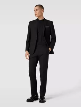 Жакет на двух пуговицах с нагрудным прорезным карманом, модель «Модерн» Daniel Hechter, черный