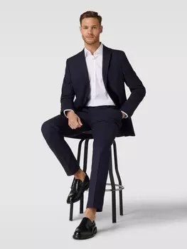 Жакет на двух пуговицах с нагрудным прорезным карманом, модель «Модерн» Daniel Hechter, темно-синий