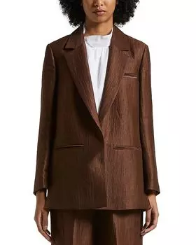 Жакет на пуговицах спереди Peserico, коричневый