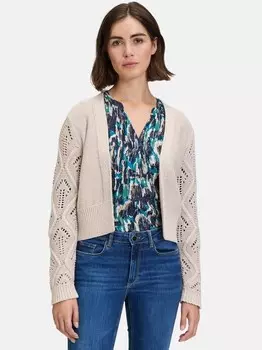 Жакет объемной вязки Betty & Co, бежевый