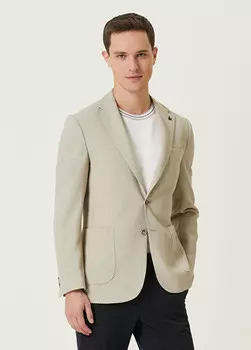 Жакет объемной вязки диагональной вязки Beymen Club, бежевый