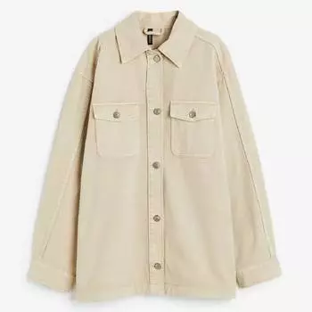 Жакет-рубашка H&amp;M Twill, бежевый