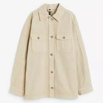 Жакет-рубашка H&amp;M Twill, бежевый