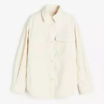 Жакет-рубашка H&M Twill, кремовый
