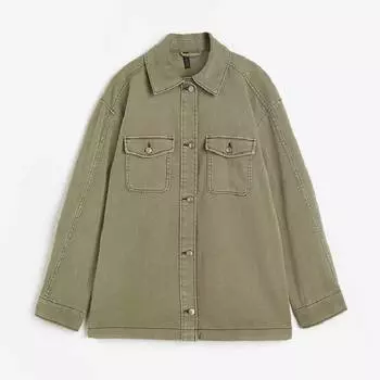 Жакет-рубашка H&amp;M Twill, зеленый