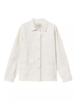 Жакет-рубашка с цветочным жаккардом TWINSET, белый