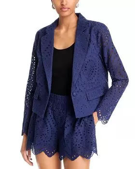 Жакет с ажурной перфорацией - Exclusive AQUA, синий