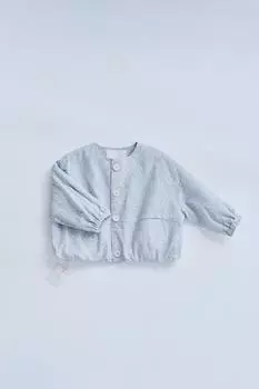 Жакет с цветочным принтом ZARA, светло-синий