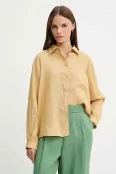 Жакет с добавлением льна United Colors Of Benetton, темно-синий