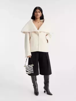 Жакет с драпированным воротником Ле Кабан Карузо Jacquemus, белый