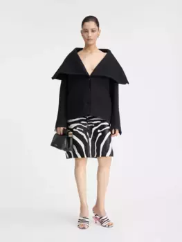 Жакет с драпированным воротником Ле Кабан Карузо Jacquemus, черный