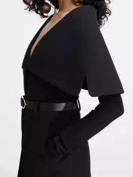 Жакет с драпированным воротником Весте Джакка Jacquemus, черный