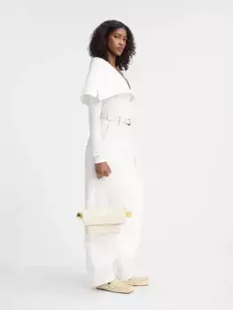 Жакет с драпированным воротником Весте Джакка Jacquemus, белый