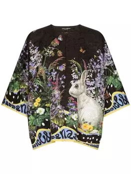 Жакет с графичным принтом Dolce & Gabbana, черный