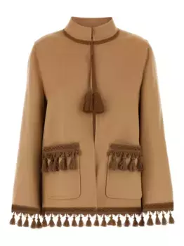 Жакет с кисточками VALENTINO GARAVANI, коричневый