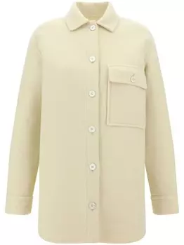 Жакет с логотипом Jil Sander и жаккардовым узором, серый