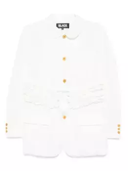 Жакет с оборками Black Comme Des Garons, белый