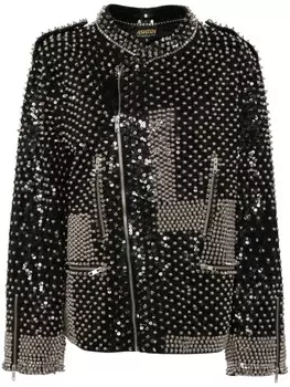 Жакет с пайетками и заклепками Ashish, черный