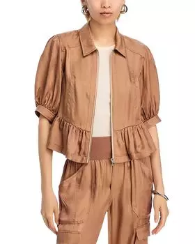 Жакет с пеплумом Daphne Cinq Sept, коричневый