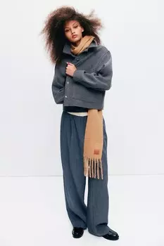 Жакет с планкой на пуговицах H&M, серый