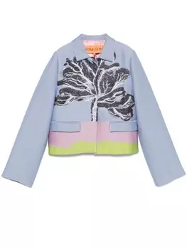 Жакет с узорчатым жаккардом Stine Goya, синий