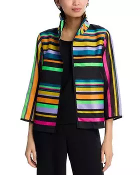Жакет с воланами на воротнике Caroline Rose, мультиколор