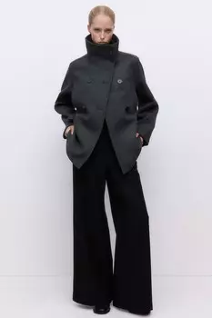 Жакет с высоким воротником H&M, серый