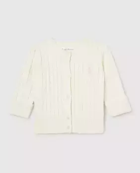 Жакет тонкой вязаной вязки для девочки Polo Ralph Lauren, цвет Crudo