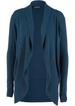 Жакет тонкой вязки Bpc Bonprix Collection, синий