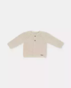 Жакет-трико с ажурными деталями песочного цвета Martn Aranda, светло-коричневый