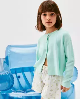 Жакет трикотаж для девочек Kids El Corte Ingls, бирюзовый