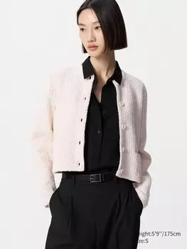 Жакет укороченный Uniqlo, цвет 00 белый