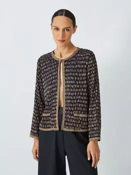 Жакет, украшенный вручную бисером John Lewis, черный