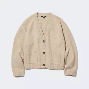 Жакет Uniqlo Souffle Yarn, бежевый
