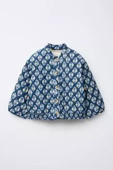 Жакет в цветочек ZARA, синий